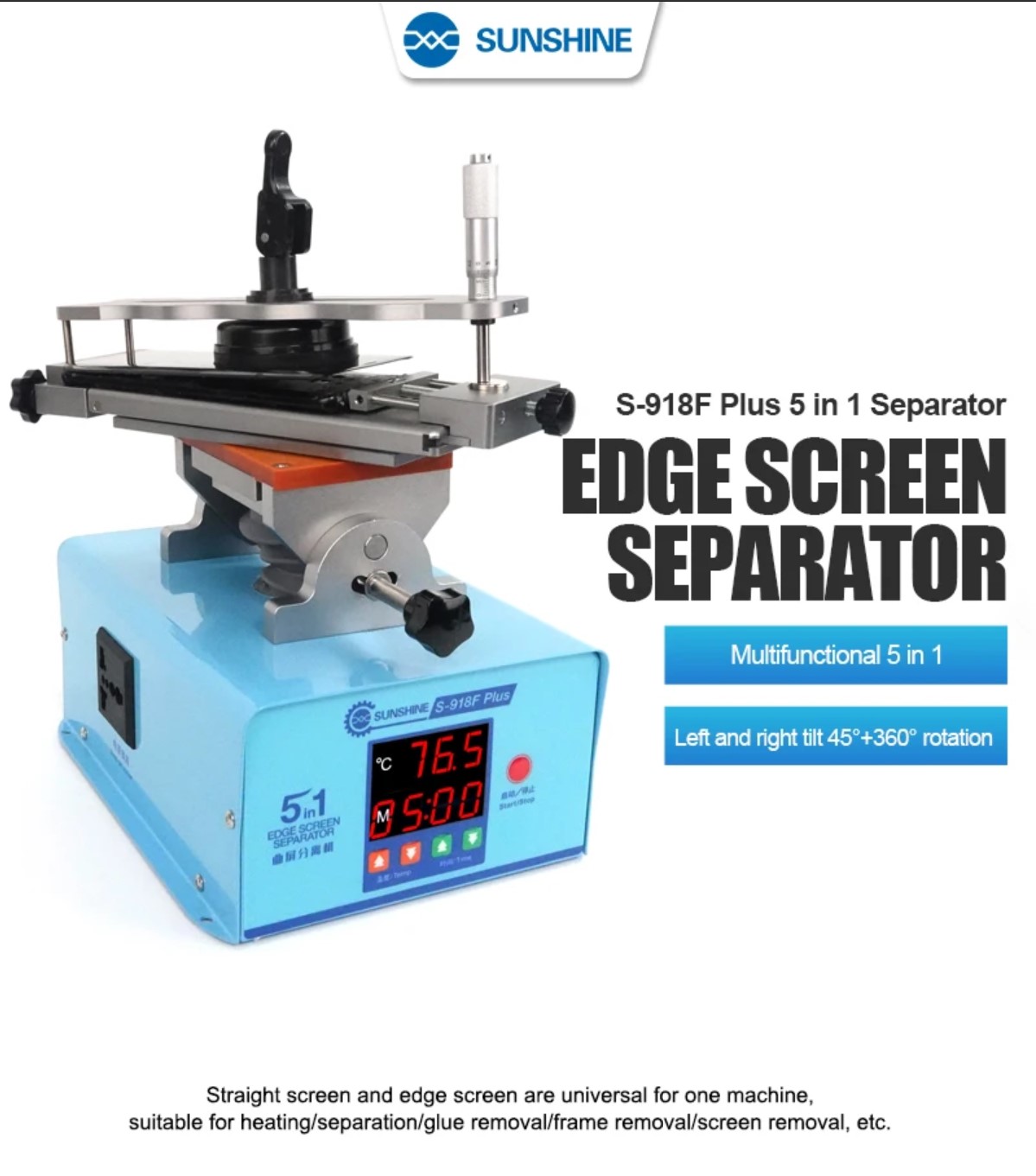 SUNSHINE S-918F Plus 5in1 Edge Screen Separator