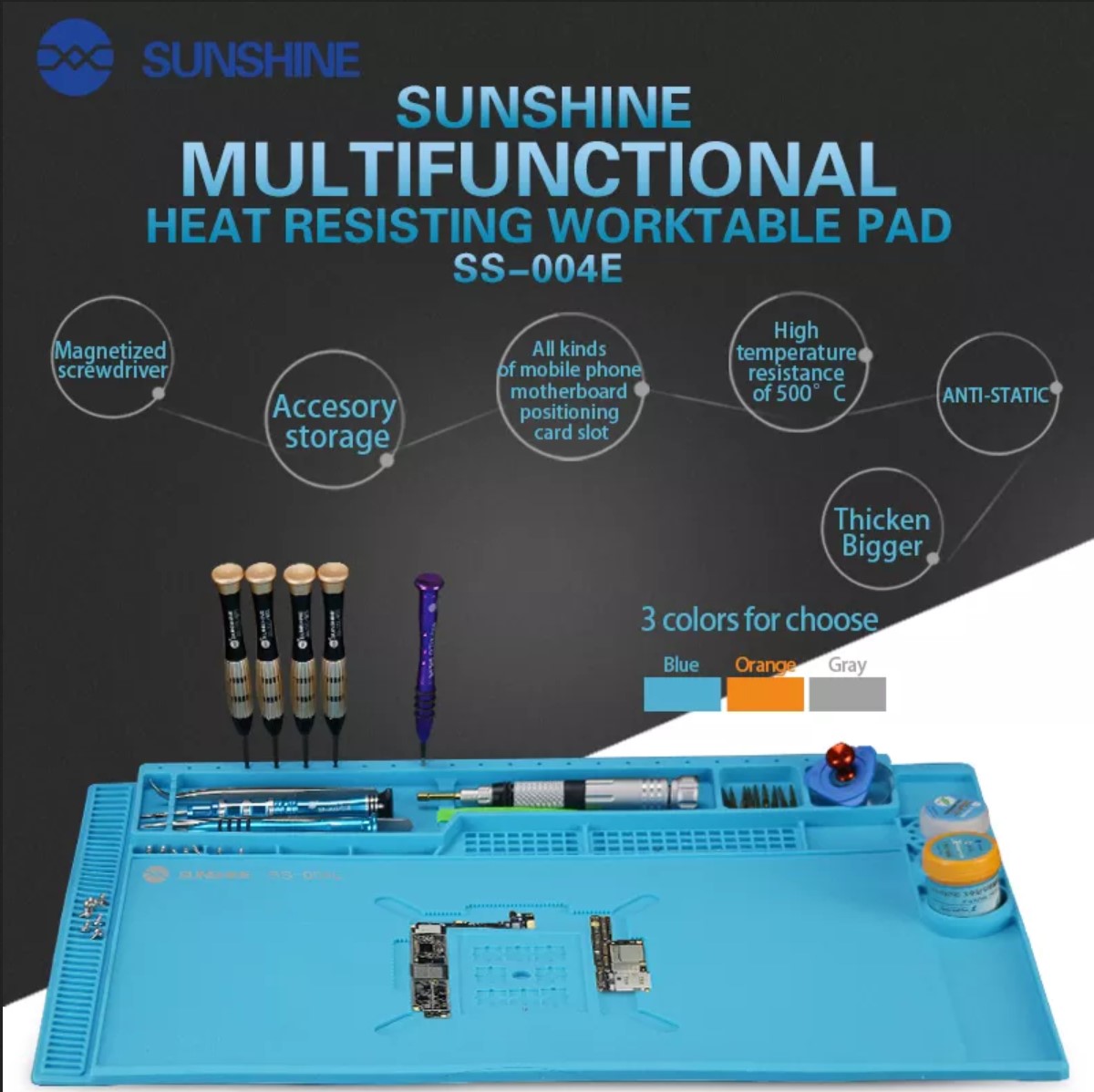 Sunshine SS-004E Multi-functional Silicone Soldering Pad