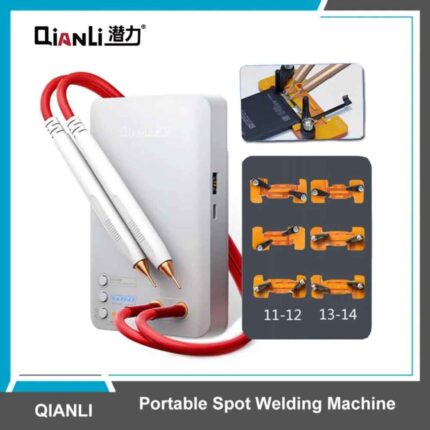 Qianli Macaron Generation 2 Portable Battery Spot Welding Machine for iPhone 11 To 14 Series With 6 Pcs Battery Holder