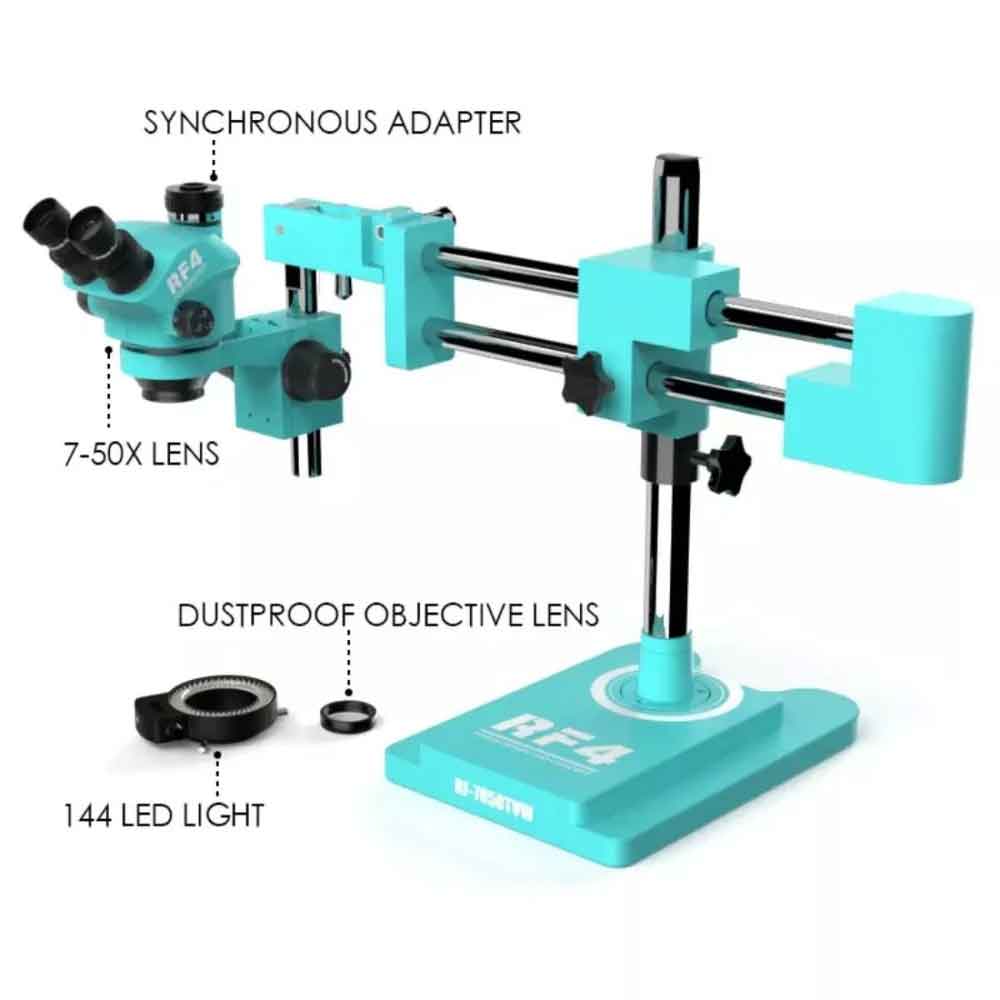 RF4 RF7050-TVW Trinocular Stereo Microscope Boom Stand
