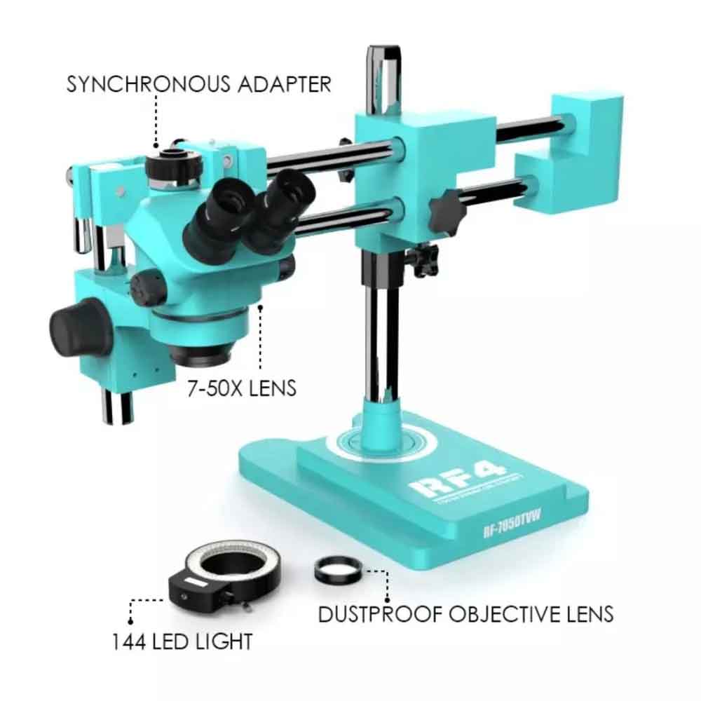 RF4 RF7050-TVW Trinocular Stereo Microscope Boom Stand
